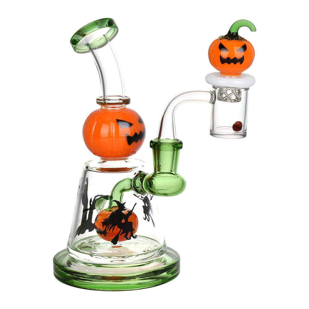 Halloween Ball Glass Dab Rig Set – 6.75″ / 14mm F