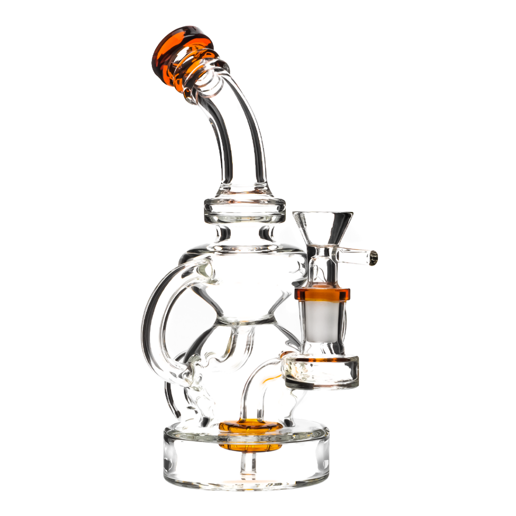 HB King 8″ Hourglass Tubed Perc Water Pipe