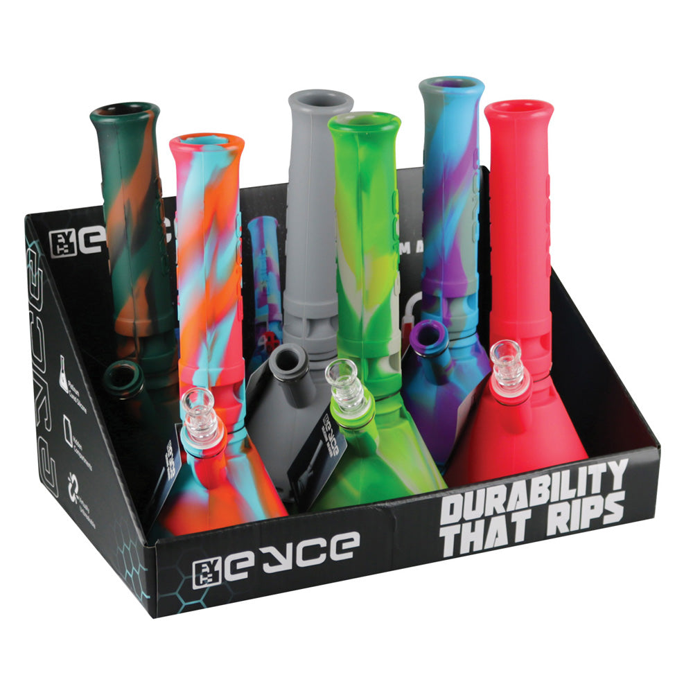 Eyce Beaker Silicone Water Pipe – 12″ / 14mm 6pcs