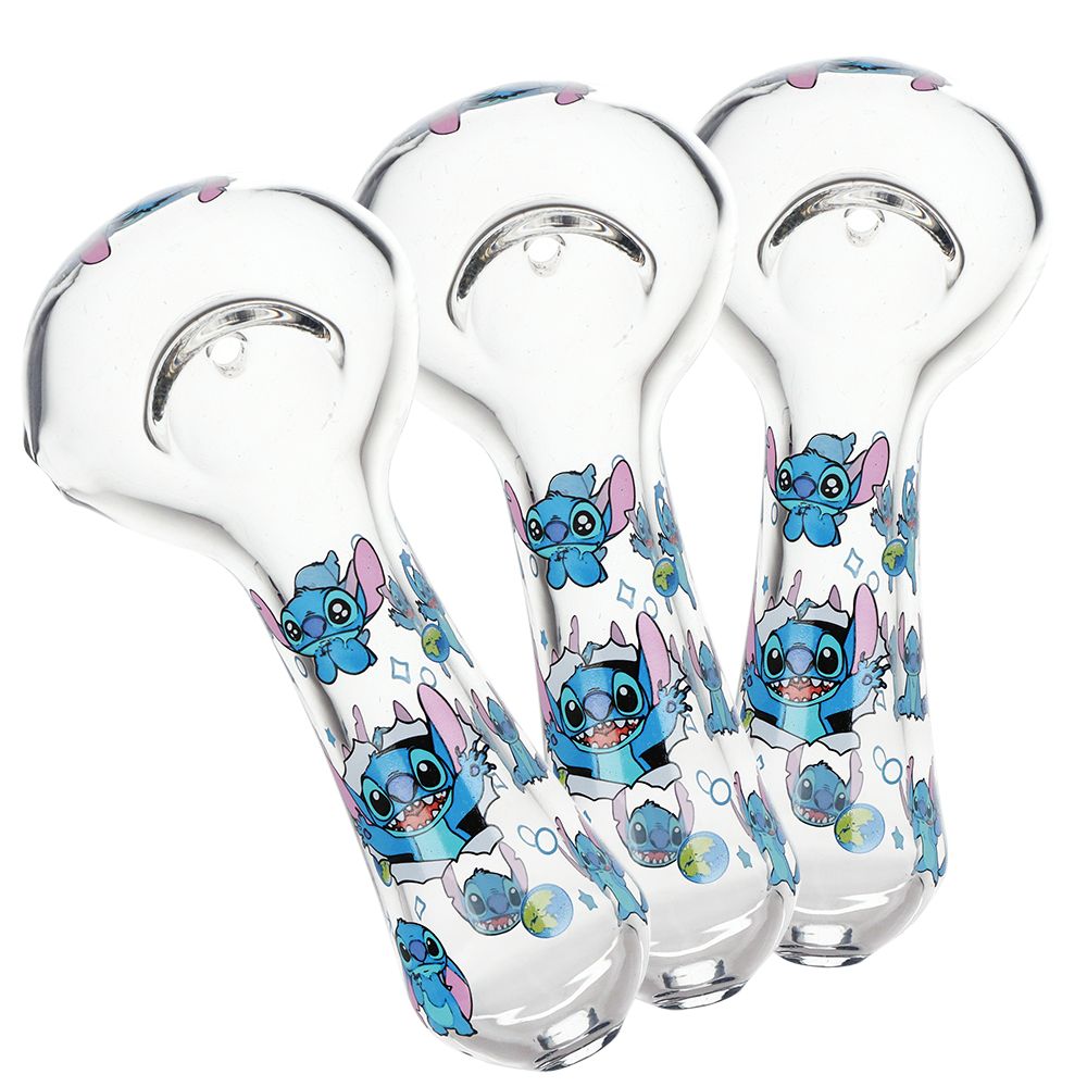 Little Blue Creature Glass Spoon Pipe – 4.5″ 3ct