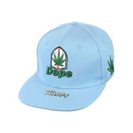 Dope Leaf Embroidered Snapback Hat 100% Cotton Comfort