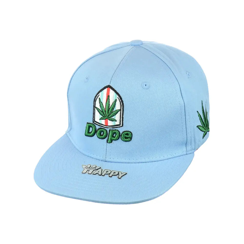 Dope Leaf Embroidered Snapback Hat 100% Cotton Comfort
