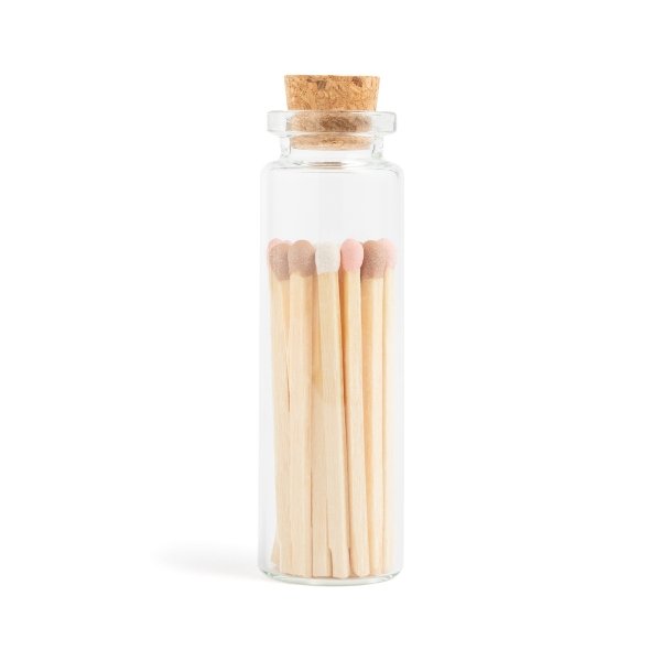 Matches | Small Corked Vial | Neapolitan Color Tip