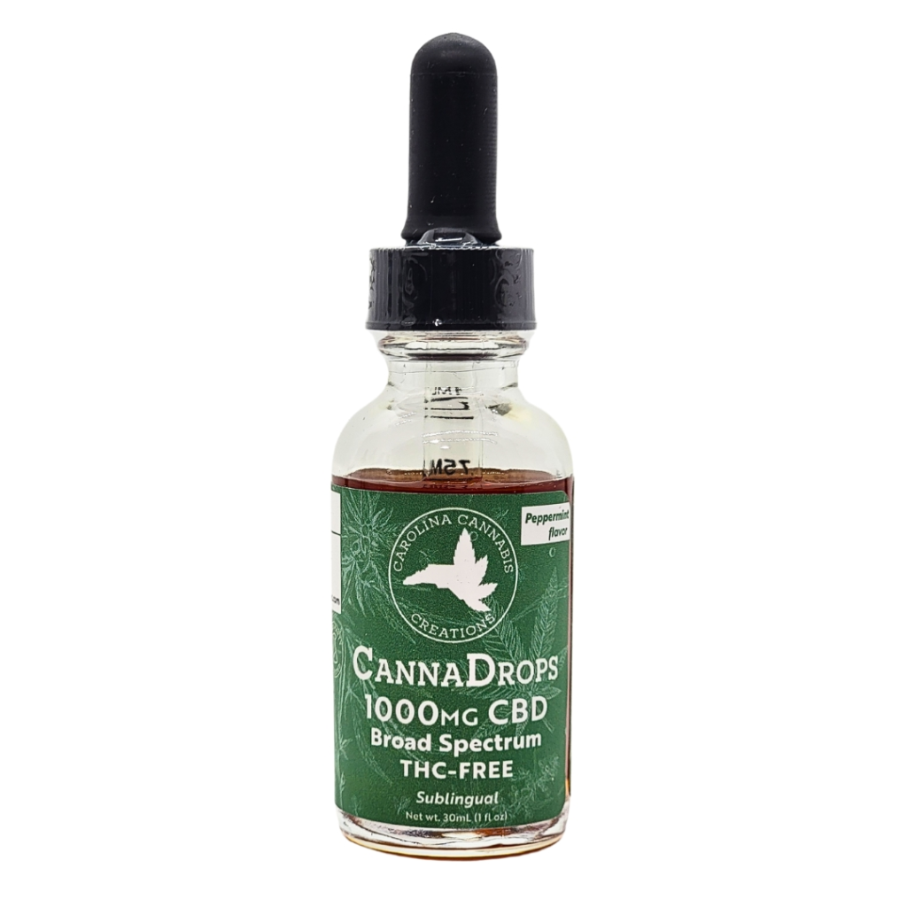 Broad Spectrum 1000mg CBD Oil | Peppermint | Carolina Cannabis Creations