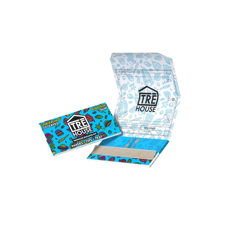 Premium Rolling Kit – King Size Slim – Unbleached