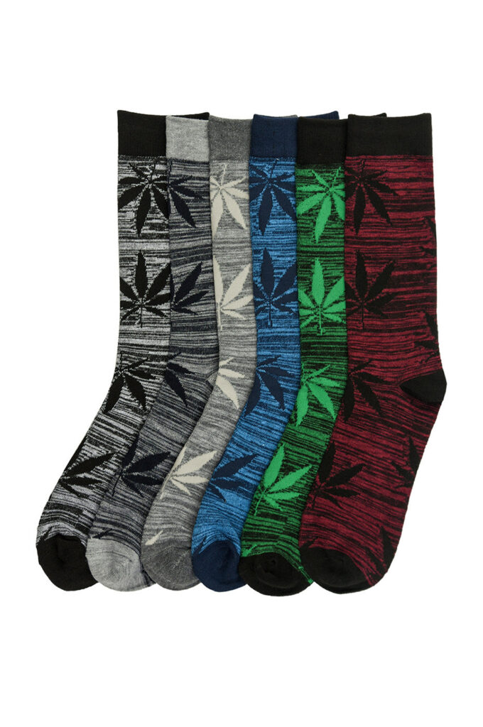 Premium Patterned Crew Socks – 12 Pairs