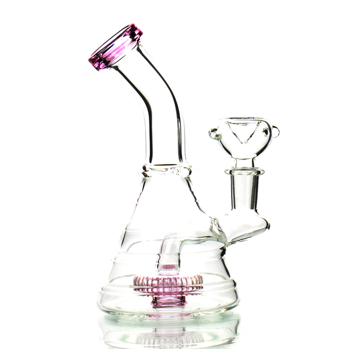 6-Inch Conical Ring Body Bong with Round Perc - Image 5