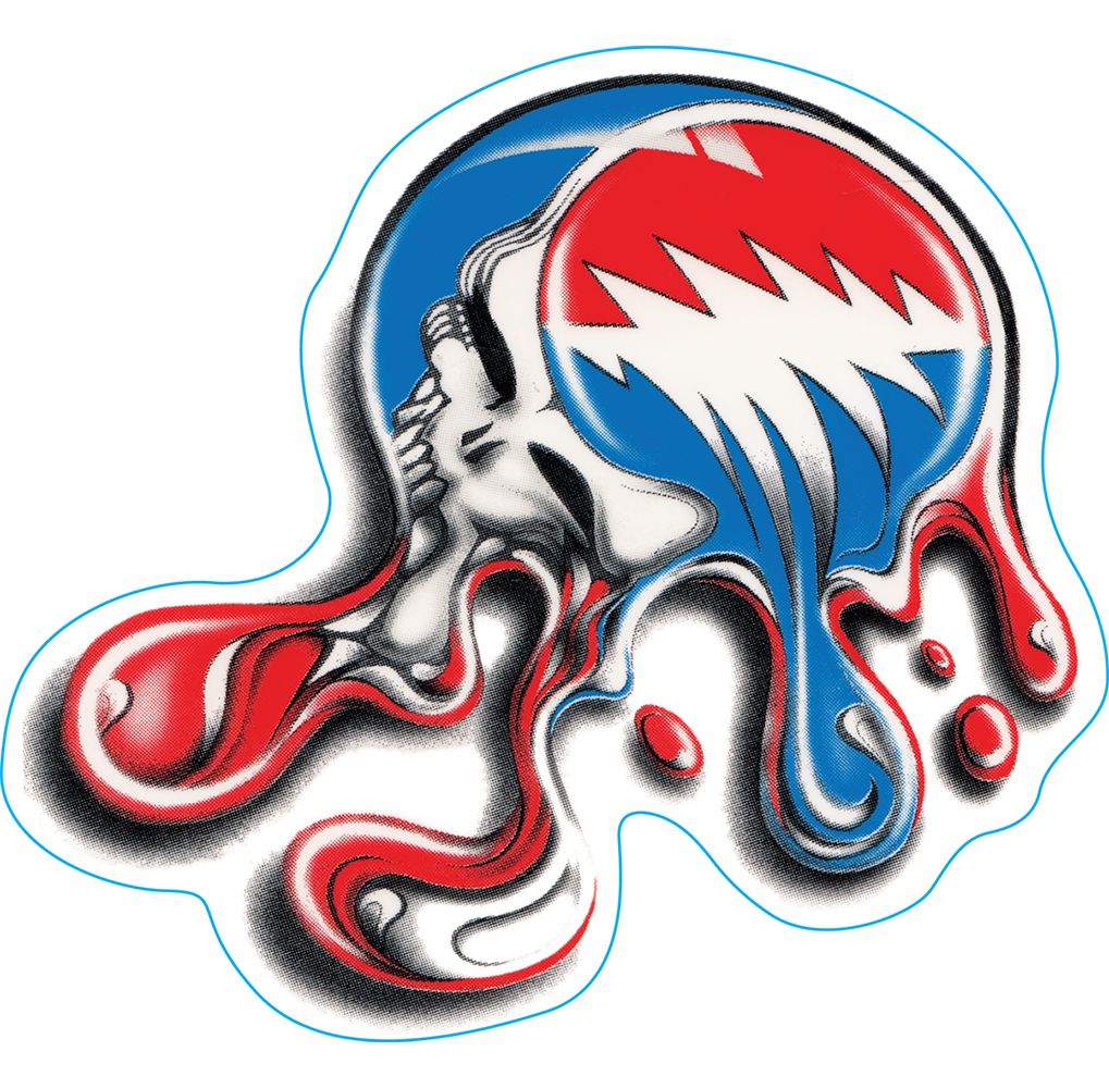 Grateful Dead Melting Skull Sticker – 5.75″ x 4.5″