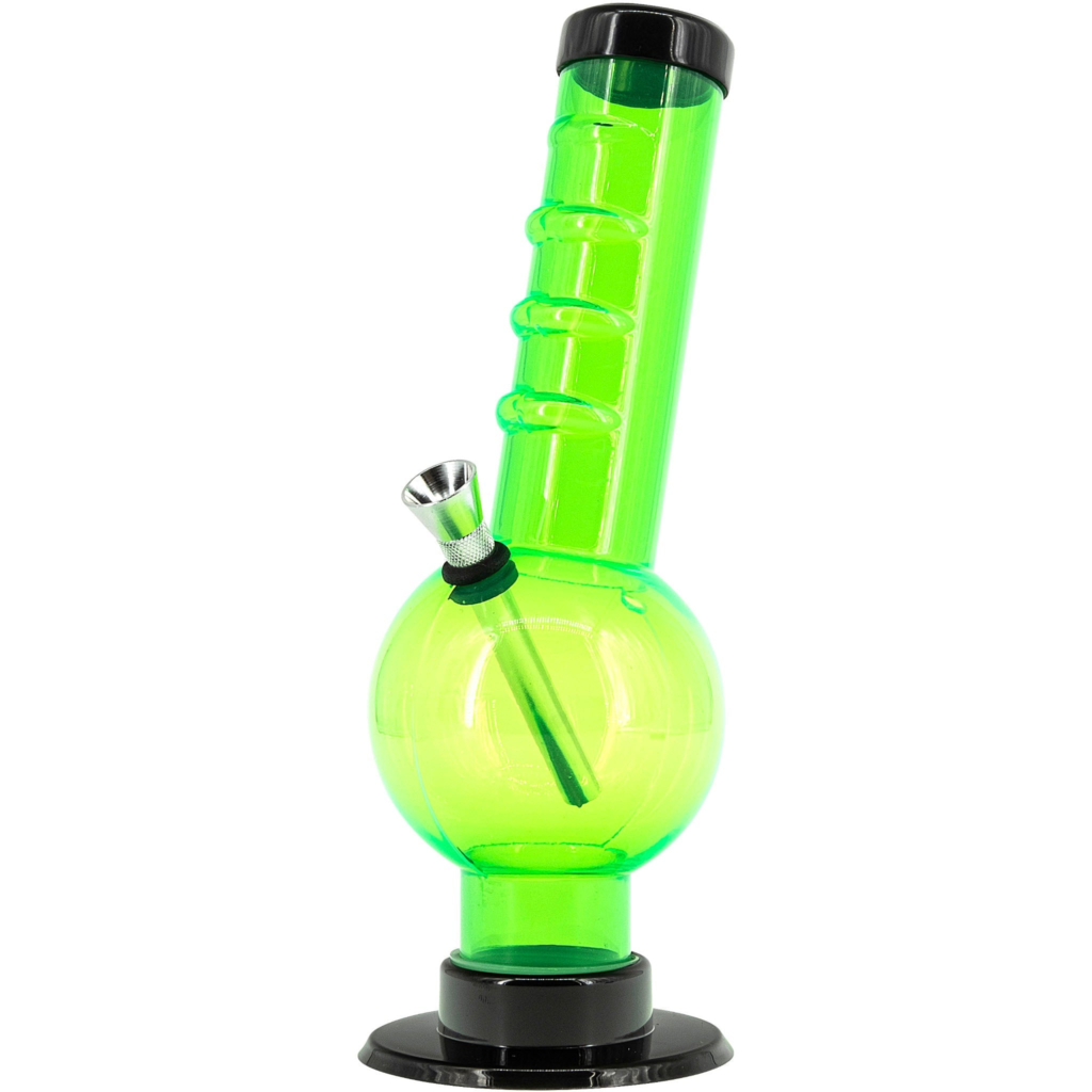 Acrylic Angled Neck Straight Tube Bubble Bong 9-12″