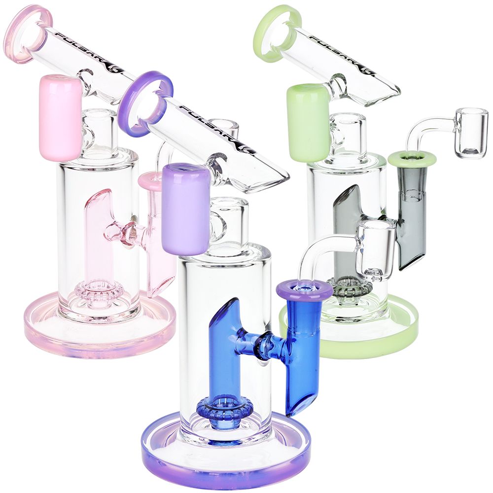 Pulsar Bicolor Fractured Tower Glass Dab Rig | 8″ | 14mm F