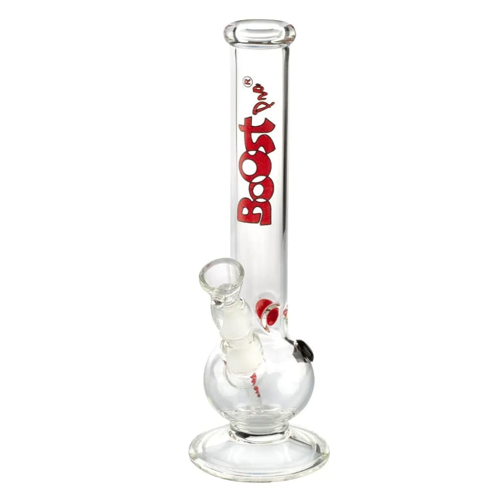 Boost Bouncer Glass Water Pipe with Red Accents and Bouncer Base Tube