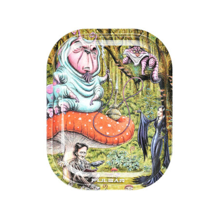 Pulsar Mini Metal Rolling Tray – Malice in Wonderland / 7″x5.5″