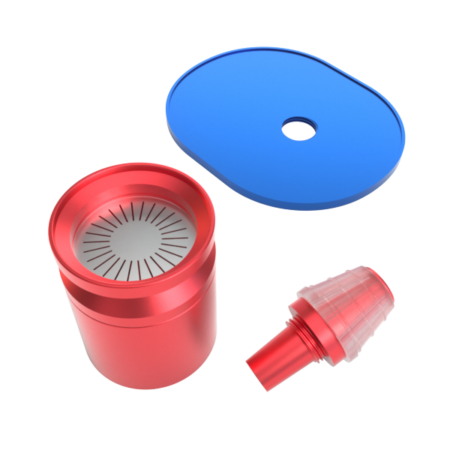 Stündenglass Infusion Chamber Assembly - Blue and Red