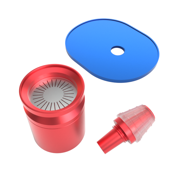 Stündenglass Infusion Chamber Assembly – Blue and Red