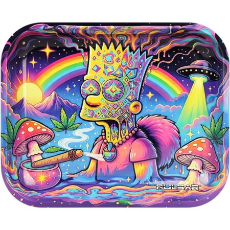 Pulsar Metal Rolling Tray – Bent Bartholomew / 13″x 11″