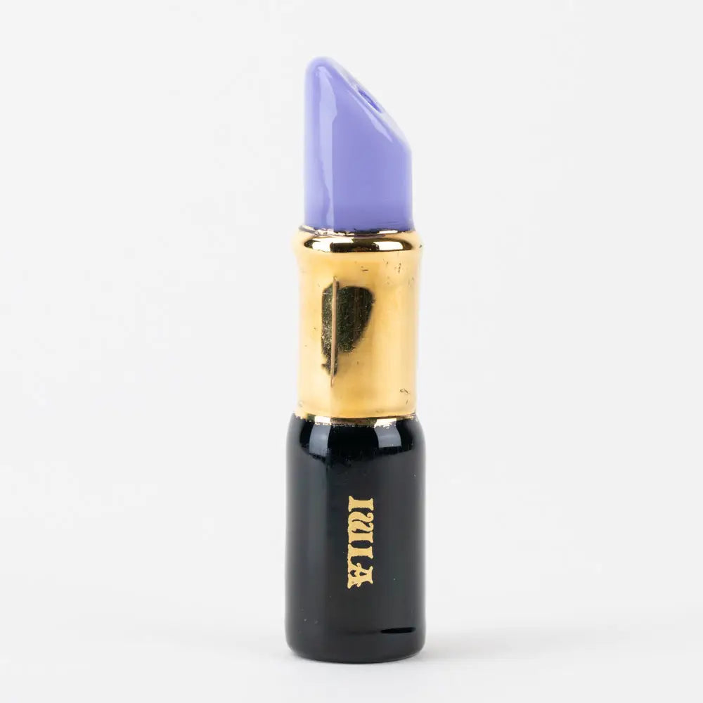 Sakibomb Purple Lipstick Chillum Handcrafted Glass Piece