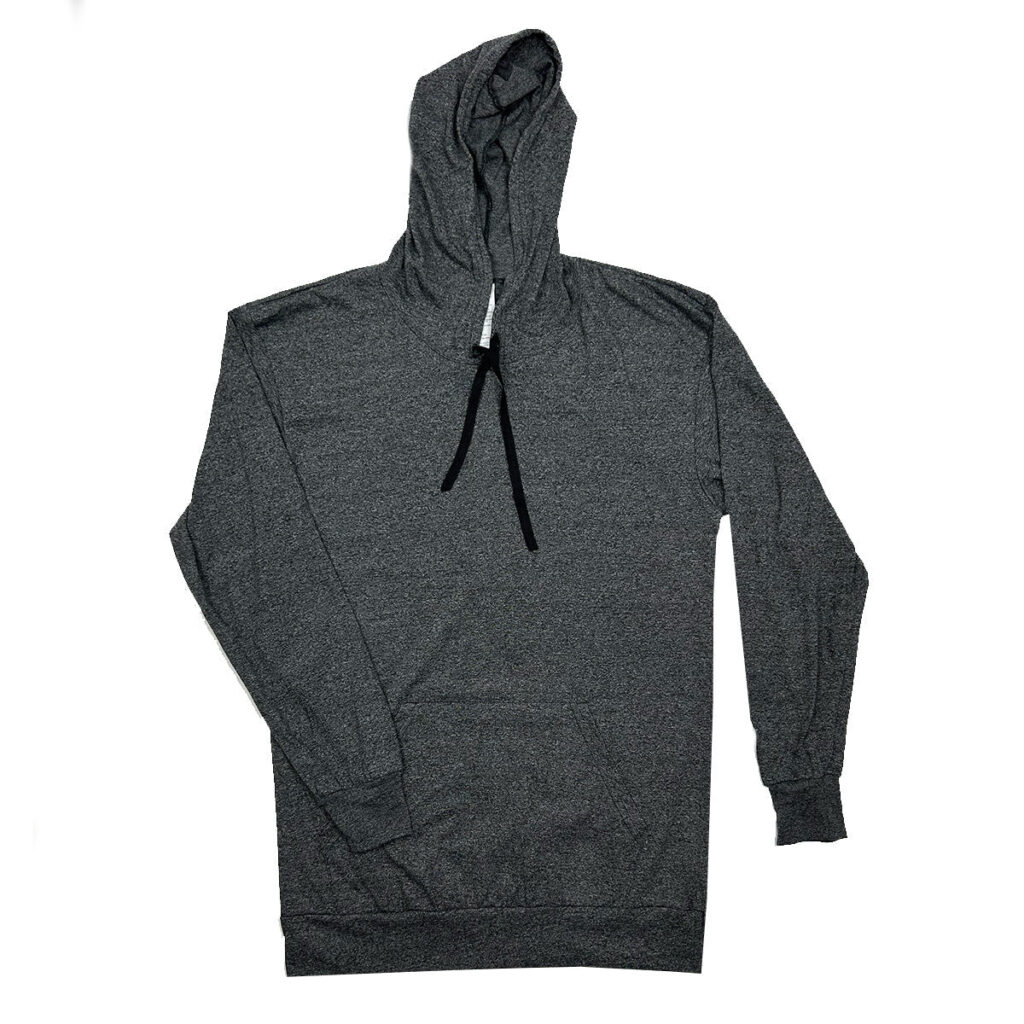 Charcoal Hooded Long Sleeve Tee – 6 Pack