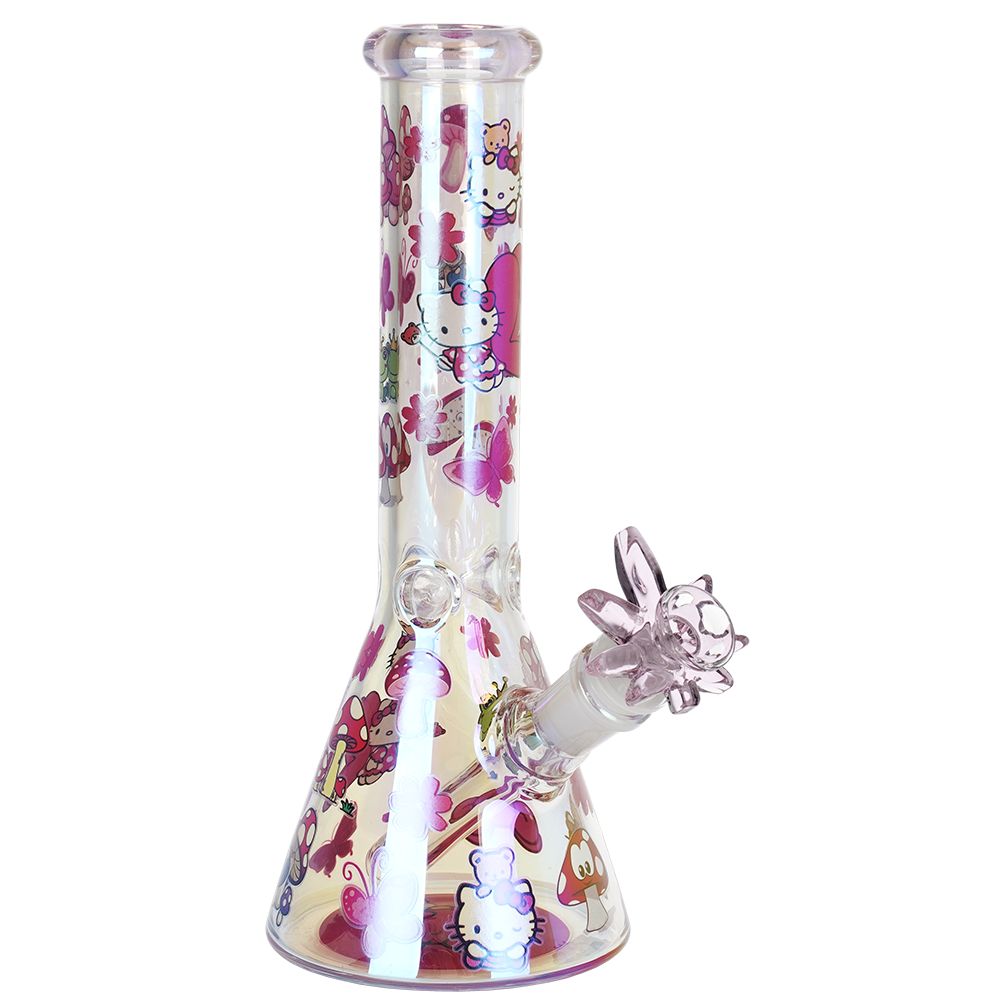 Party Kitty Electroplated Beaker Glass Water Pipe – 9.75″ / 14mm F