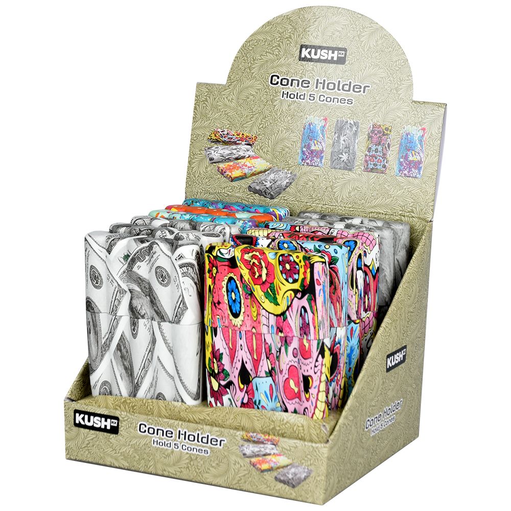 Kush RX Printed Design Five Cone Storage Case – 12 ct