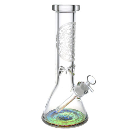 Etched Electroplate Bottom Beaker Bong