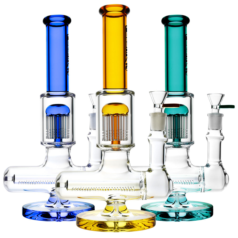 Pulsar Jellyfish Inline Perc Water Pipe- 11″/14mm F/Colors Vary