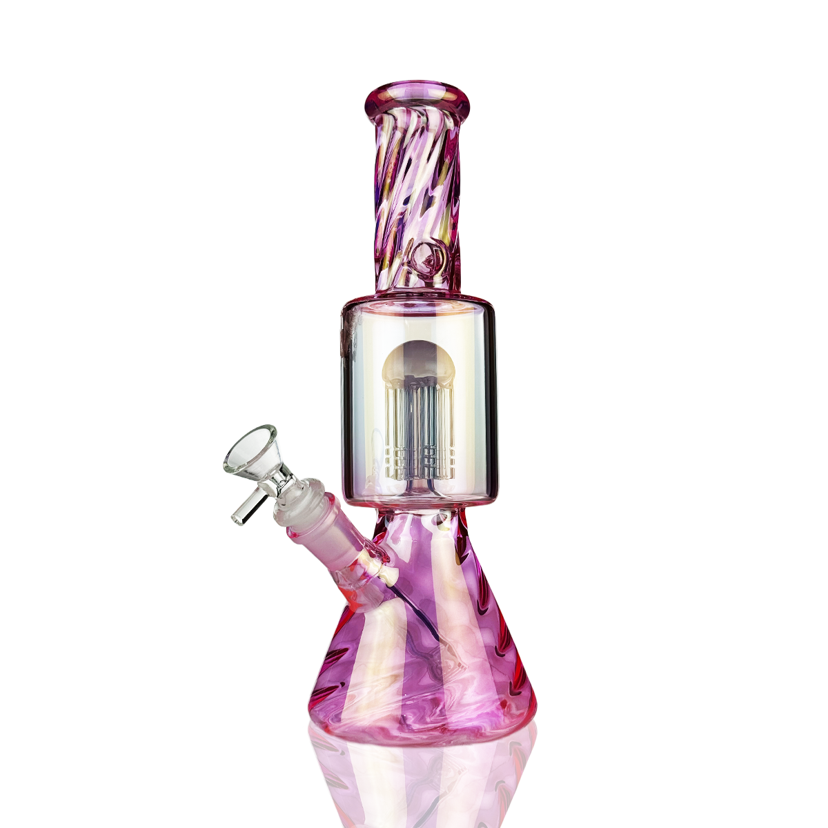 11" Electroplated Tree Perc Beaker Water Pipe - Image 3