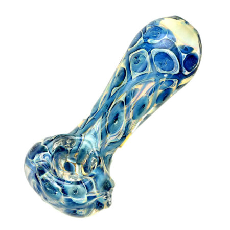 Fumed Bubble Weave Glass Hand Pipe – 4.25″ / Colors Vary