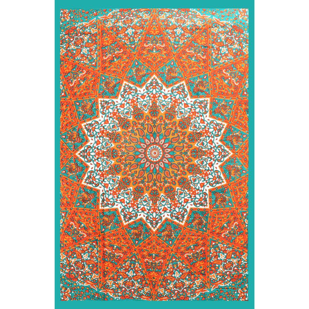 ThreadHeads Elephants Sunburst Mandala Tapestry
