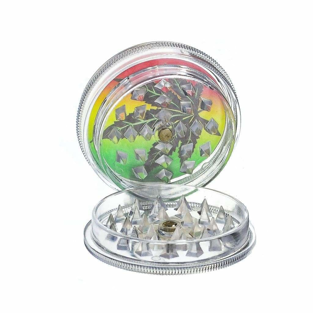 Acrylic Herb Grinder Leaf Print 2 Part Design - Image 5