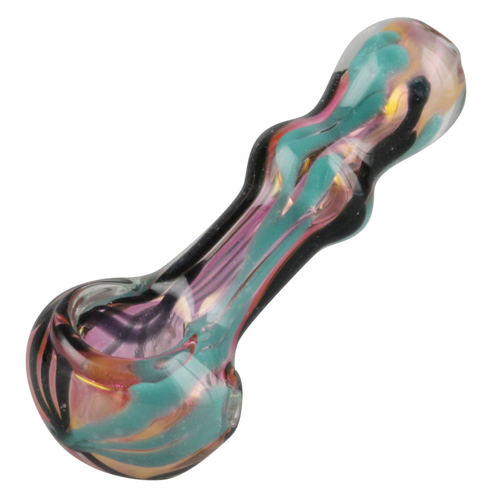 Gold Fumed Wigwag Hand Pipe – 4″ / Colors Vary