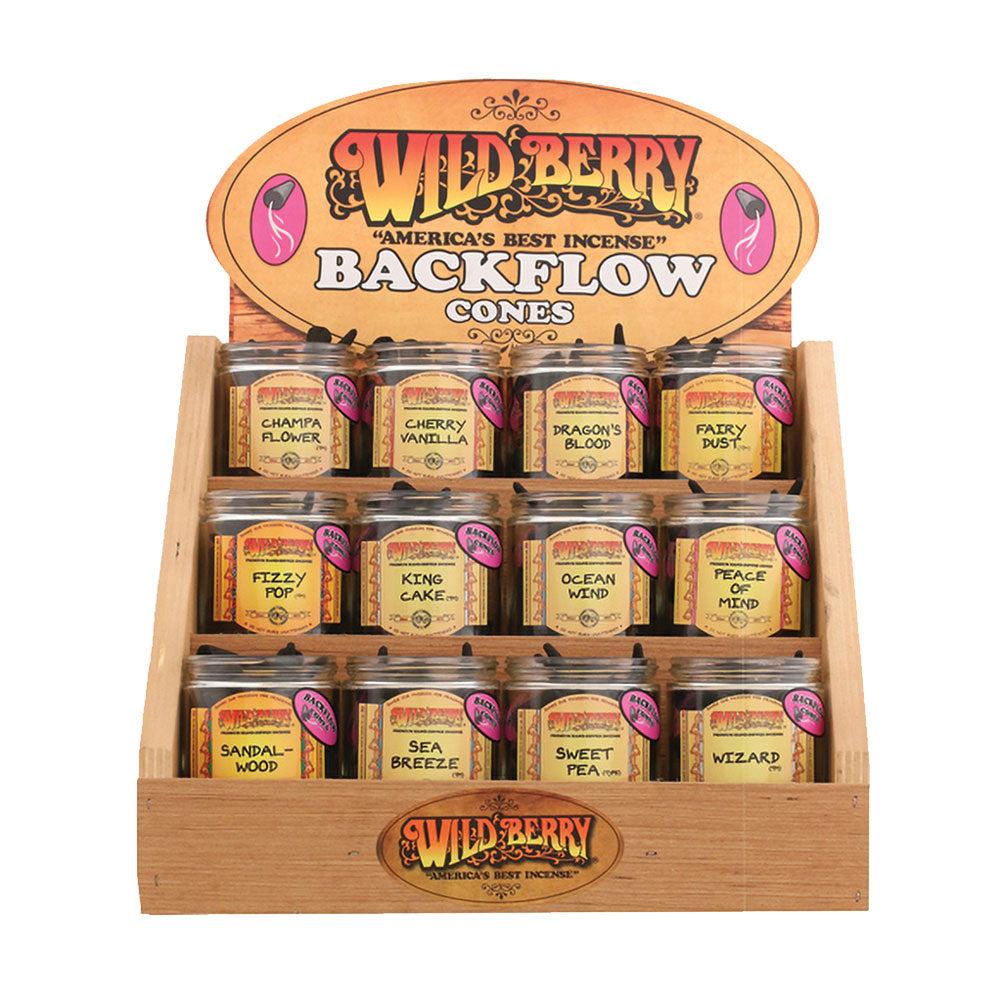 Wild Berry Backflow Cone Incense Display – 12 Scents