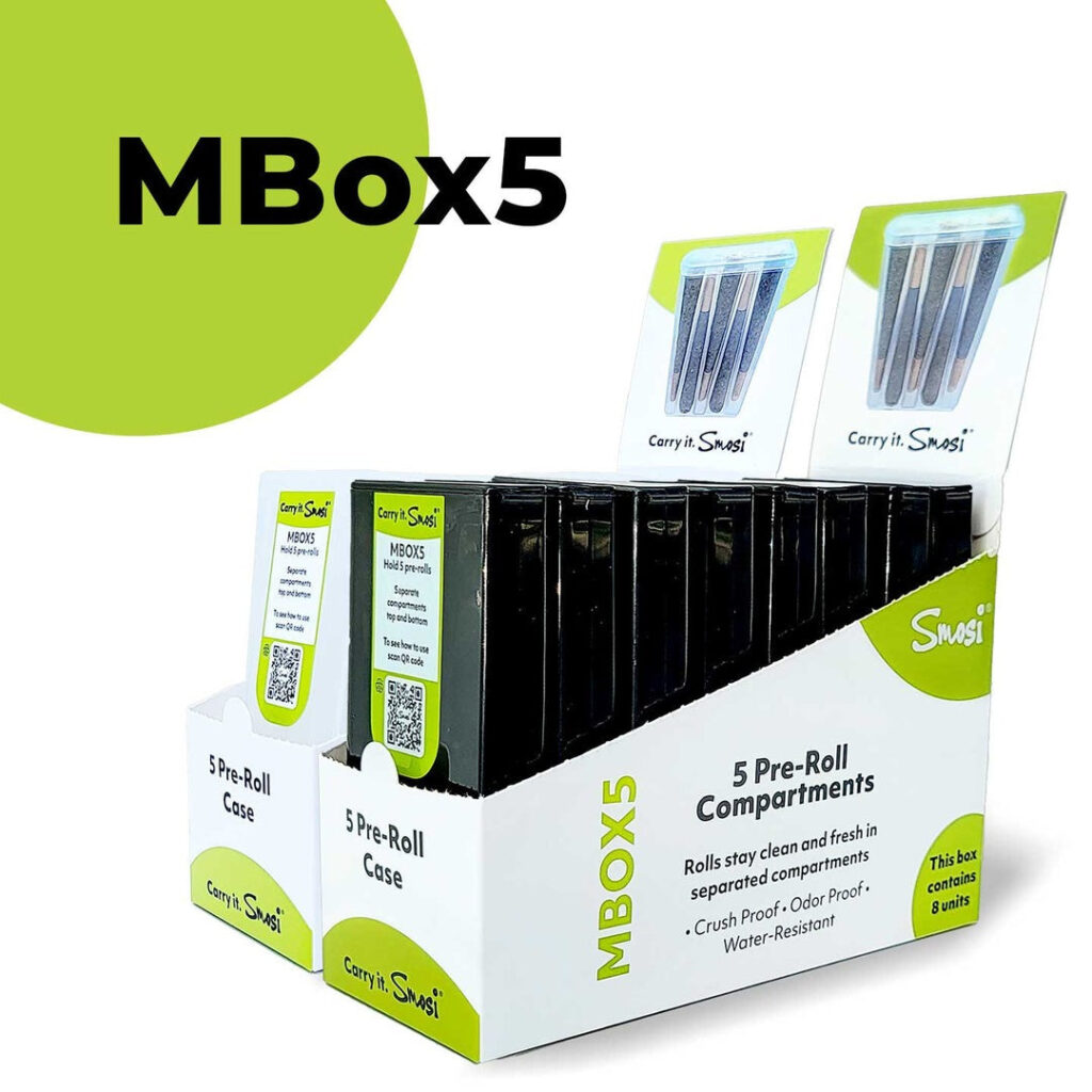 Smosi MBox5 Pre-Roll Case | 4.25″x2.5″ | 8pc Display