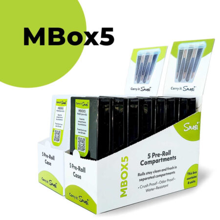 Smosi MBox5 Pre-Roll Case | 4.25"x2.5" | 8pc Display