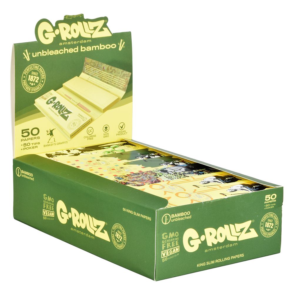 G-ROLLZ x Banksy’s Graffiti Paper + Tips | 50pc | King Size | 24pk