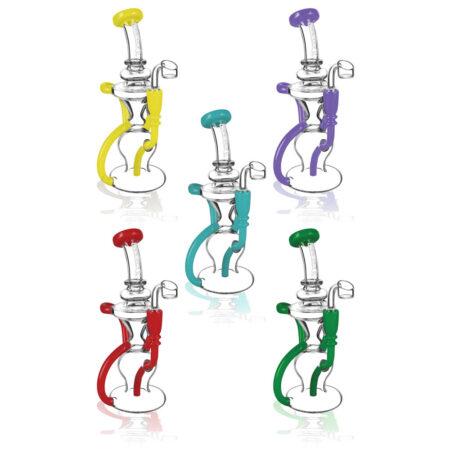 Pulsar Crazy Legs Recycler Rig – 9″ / 14mm F / Colors Vary