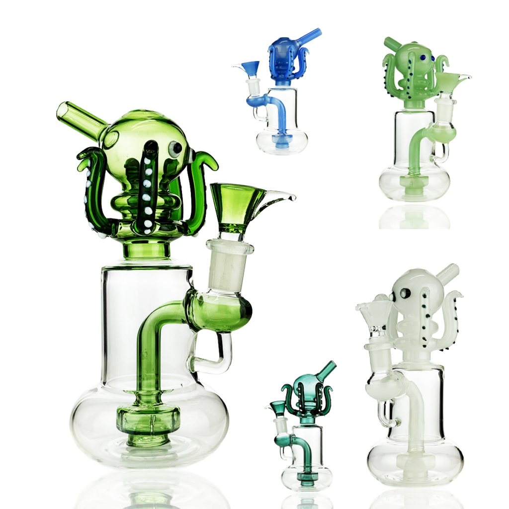 Octopus Percolator Water Pipe Rig – 8 Inch