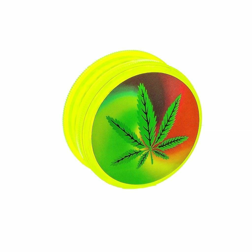 Acrylic Herb Grinder Leaf Print 2 Part Design - Image 8