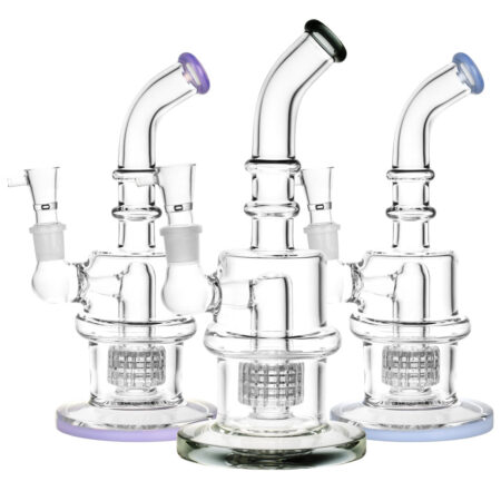 Matrix Shower Perc Water Pipe - 10.5" / 19mm F / Colors Vary