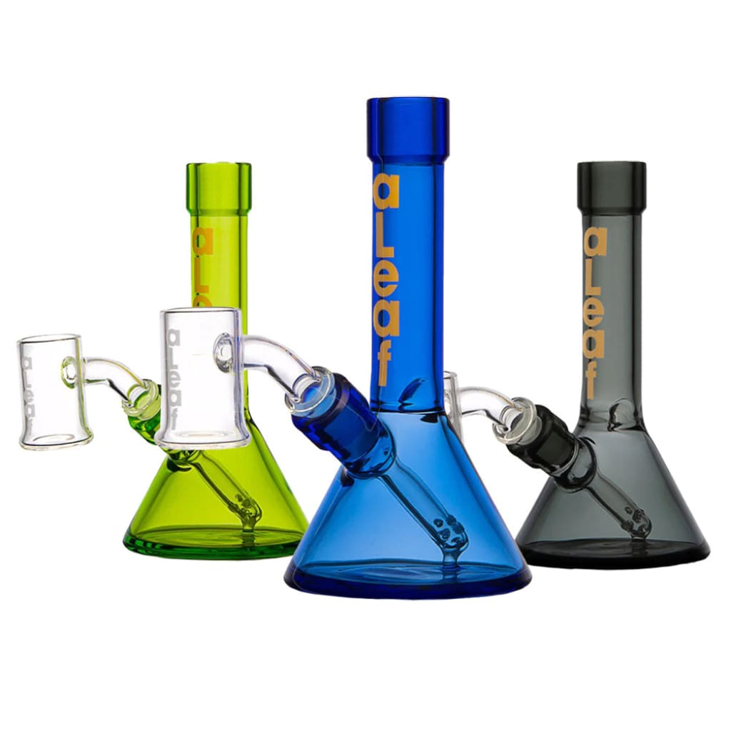 Aleaf Tiny Beaker Dab Rig With 10mm Male Quartz Banger - Green - Image 2