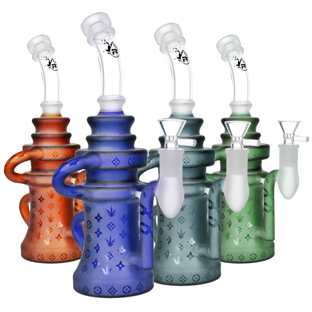 Pulsar Frosted Designer Recycler – 10.25″/14mm F/Colors Vary