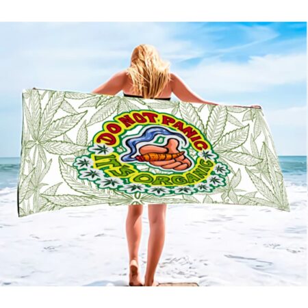 Generously Sized Beach Towel with Calming Message for Beach Vibes Chill