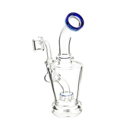 Clear Body Showerhead Perc Dab Rig with Quartz Banger