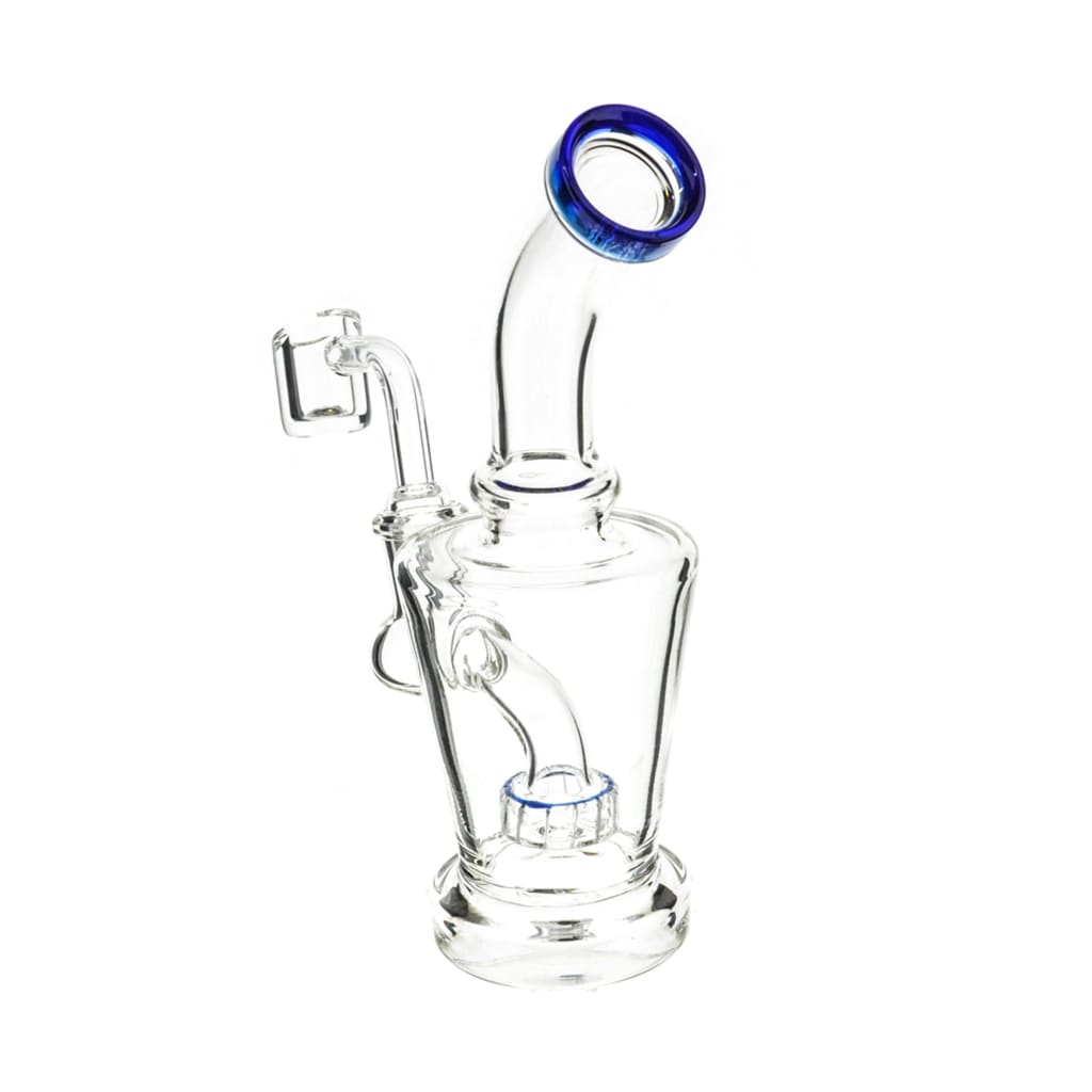 Clear Body Showerhead Perc Dab Rig with Quartz Banger