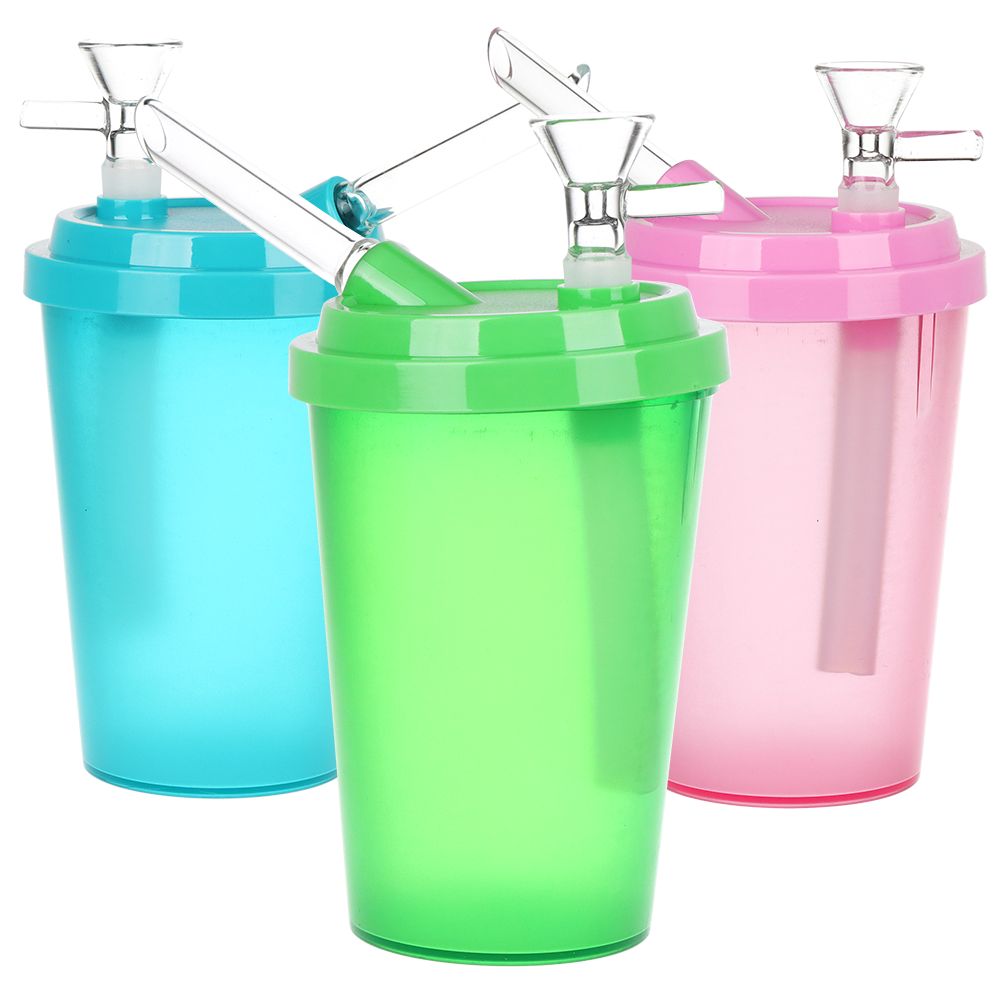 Secret Sip Coffee Cup Acrylic Bubbler – 7″ / 14mm F / Colors Vary
