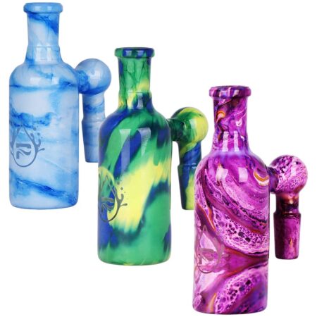 Pulsar Marbled Glass Ash Catcher – 4.25″ / 14mm / Colors Vary