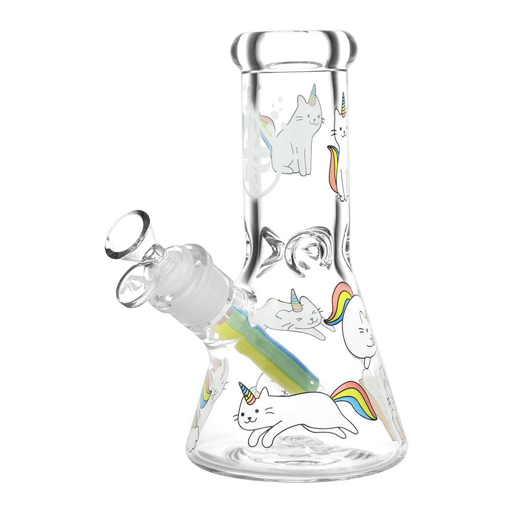 Pulsar Caticorns Design Glass Beaker Water Pipe – 8″ / 14mm F