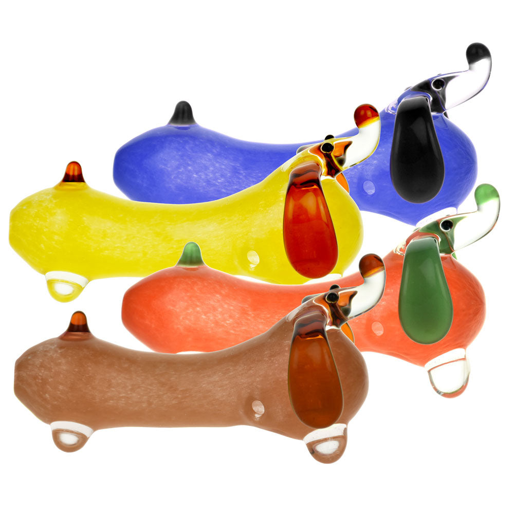 Dachshund Hand Pipe – 4″ / Colors Vary