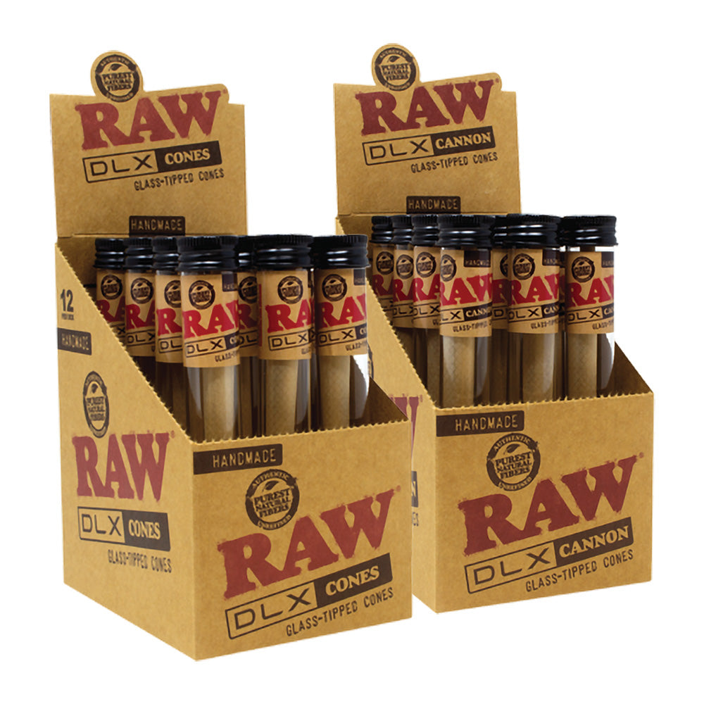 RAW DLX Glass Tipped Cones – 12PC