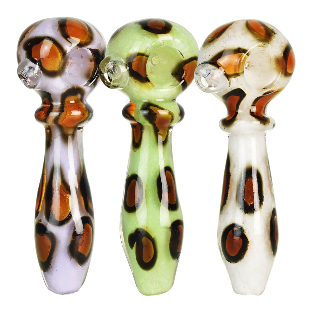 Leopard Spotted Spoon Pipe – 4.75″/Colors Vary