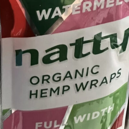 Natty Hemp Full Width Organic Natural 4 Wraps (3 Count) Watermelon Flavor